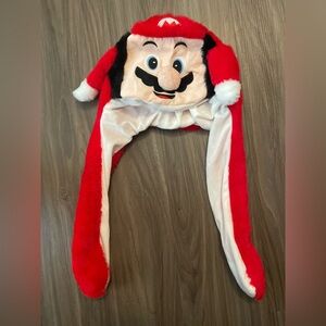 Mario Bros Red Plush Hat with moving ears and lights up OS